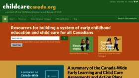 What Childcarecanada.org website looked like in 2023 (1 year ago)