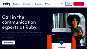 What Callruby.com website looked like in 2023 (1 year ago)