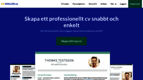 What Cv-mallen.se website looked like in 2023 (1 year ago)