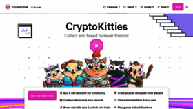 What Cryptokitties.co website looked like in 2023 (2 years ago)