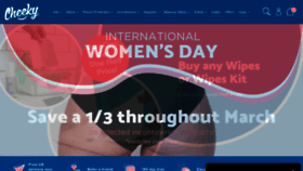 What Cheekywipes.com website looked like in 2023 (2 years ago)