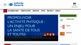 What Cultures-sante.be website looked like in 2023 (1 year ago)