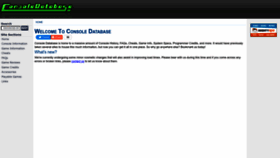 What Consoledatabase.com website looked like in 2023 (1 year ago)