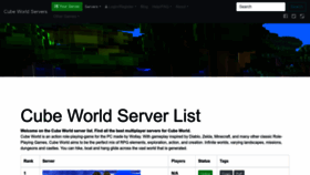 What Cubeworld-servers.com website looked like in 2023 (1 year ago)