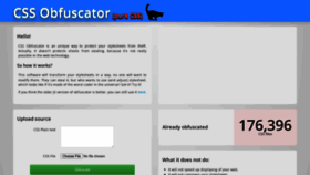 What Cssobfuscator.com website looked like in 2023 (1 year ago)