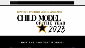 What Childmodeloftheyear.com website looked like in 2023 (1 year ago)