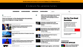 What Climatealarmism.news website looked like in 2023 (1 year ago)