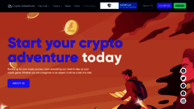 What Cryptoadventure.org website looked like in 2023 (1 year ago)