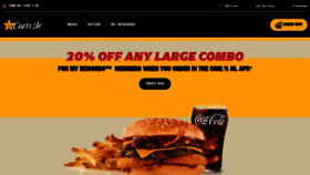 What Carlsjr.com website looked like in 2023 (2 years ago)
