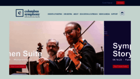 What Columbussymphony.com website looked like in 2023 (1 year ago)