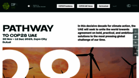 What Cop28.com website looked like in 2023 (1 year ago)