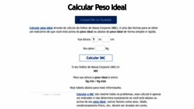 What Calcularpesoideal.com.br website looked like in 2023 (1 year ago)