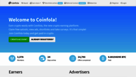 What Coinfola.com website looked like in 2023 (1 year ago)