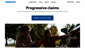 What Claims.progressive.com website looked like in 2023 (1 year ago)