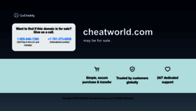 What Cheatworld.com website looked like in 2023 (1 year ago)
