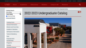 What Catalog.unlv.edu website looked like in 2023 (This year)