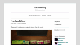 What Clarissasblog.com website looked like in 2023 (This year)