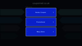 What Couponnet.co.uk website looked like in 2023 (This year)
