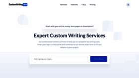 What Customwritinghub.com website looked like in 2023 (This year)