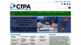 What Cfpa.com website looked like in 2023 (This year)