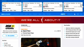 What Cricket.org website looked like in 2023 (2 years ago)