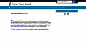 What Crochetpatterncentral.com website looked like in 2023 (This year)
