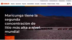 What Codelco.com website looked like in 2023 (This year)
