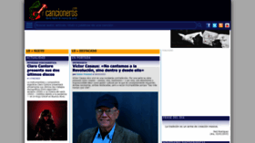 What Cancioneros.com website looked like in 2023 (This year)
