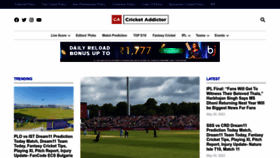 What Cricketaddictor.com website looked like in 2023 (This year)