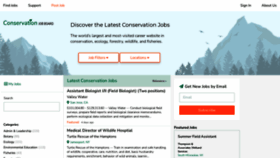 What Conservationjobboard.com website looked like in 2023 (This year)