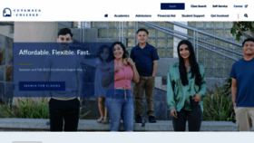 What Cuyamaca.edu website looked like in 2023 (This year)