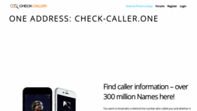 What Check-caller.one website looked like in 2023 (2 years ago)