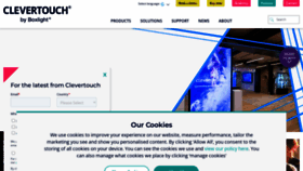 What Clevertouch.com website looked like in 2023 (This year)