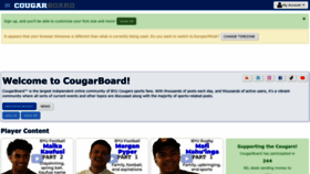 What Cougarboard.com website looked like in 2023 (This year)