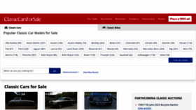 What Classiccarsforsale.co.uk website looked like in 2023 (This year)