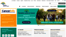 What Cancer.be website looked like in 2023 (This year)
