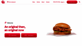 What Chickfila.com website looked like in 2023 (2 years ago)