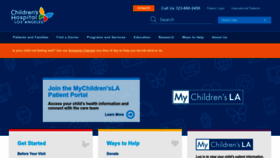 What Childrenshospitalla.org website looked like in 2023 (This year)