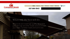 What Canadianshade.ca website looked like in 2023 (This year)