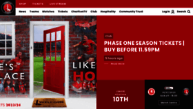 What Charltonafc.com website looked like in 2023 (This year)