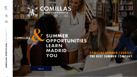 What Comillas.edu website looked like in 2023 (This year)