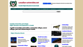 What Canadian-universities.net website looked like in 2023 (This year)