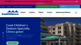 What Cookchildrens.org website looked like in 2023 (This year)