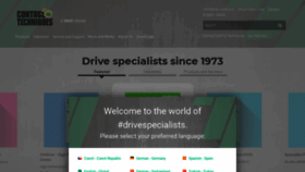 What Controltechniques.com website looked like in 2023 (This year)