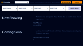 What Cinepolisindia.com website looked like in 2023 (This year)