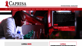 What Caprisa.org website looked like in 2023 (This year)