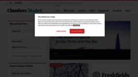 What Chambersstudent.co.uk website looked like in 2023 (2 years ago)
