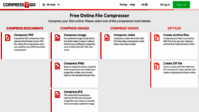 What Compress2go.com website looked like in 2023 (This year)