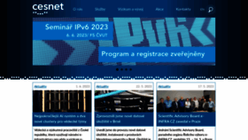 What Cesnet.cz website looked like in 2023 (This year)