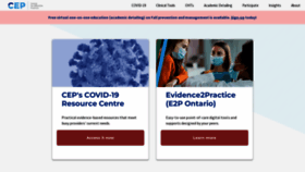 What Cep.health website looked like in 2023 (This year)